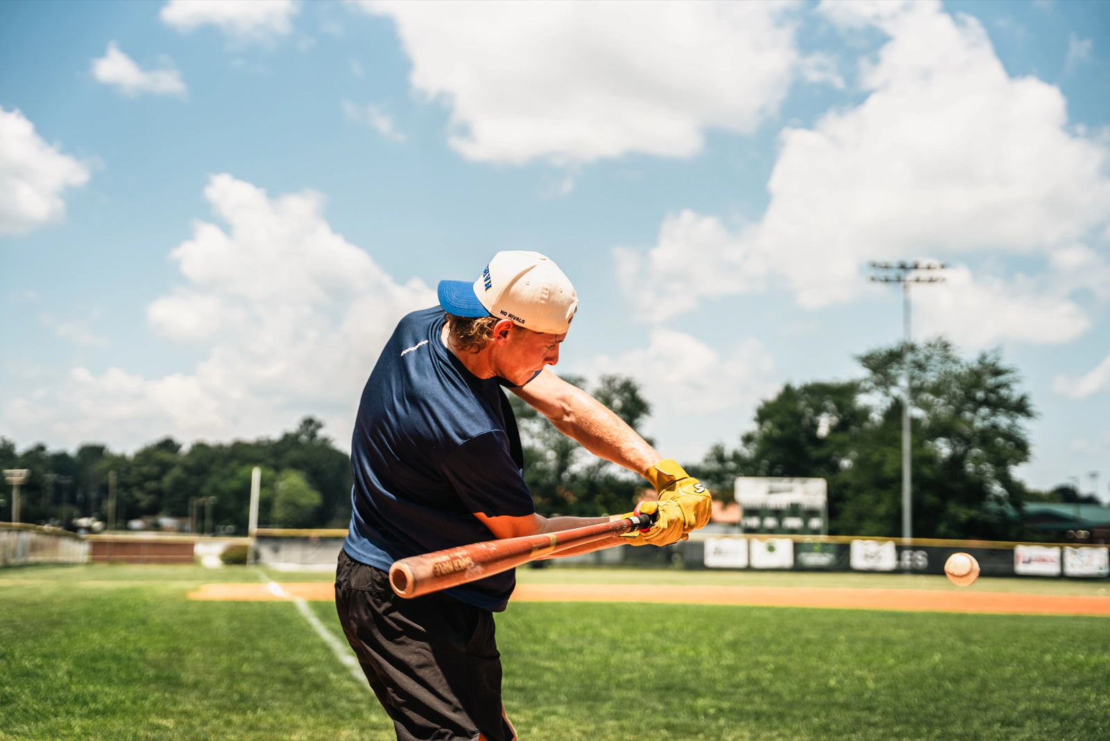 Player at the plate on the field
