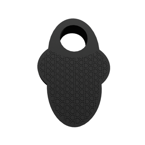 Black Hit Hero baseball thumb guard rear view on a white background