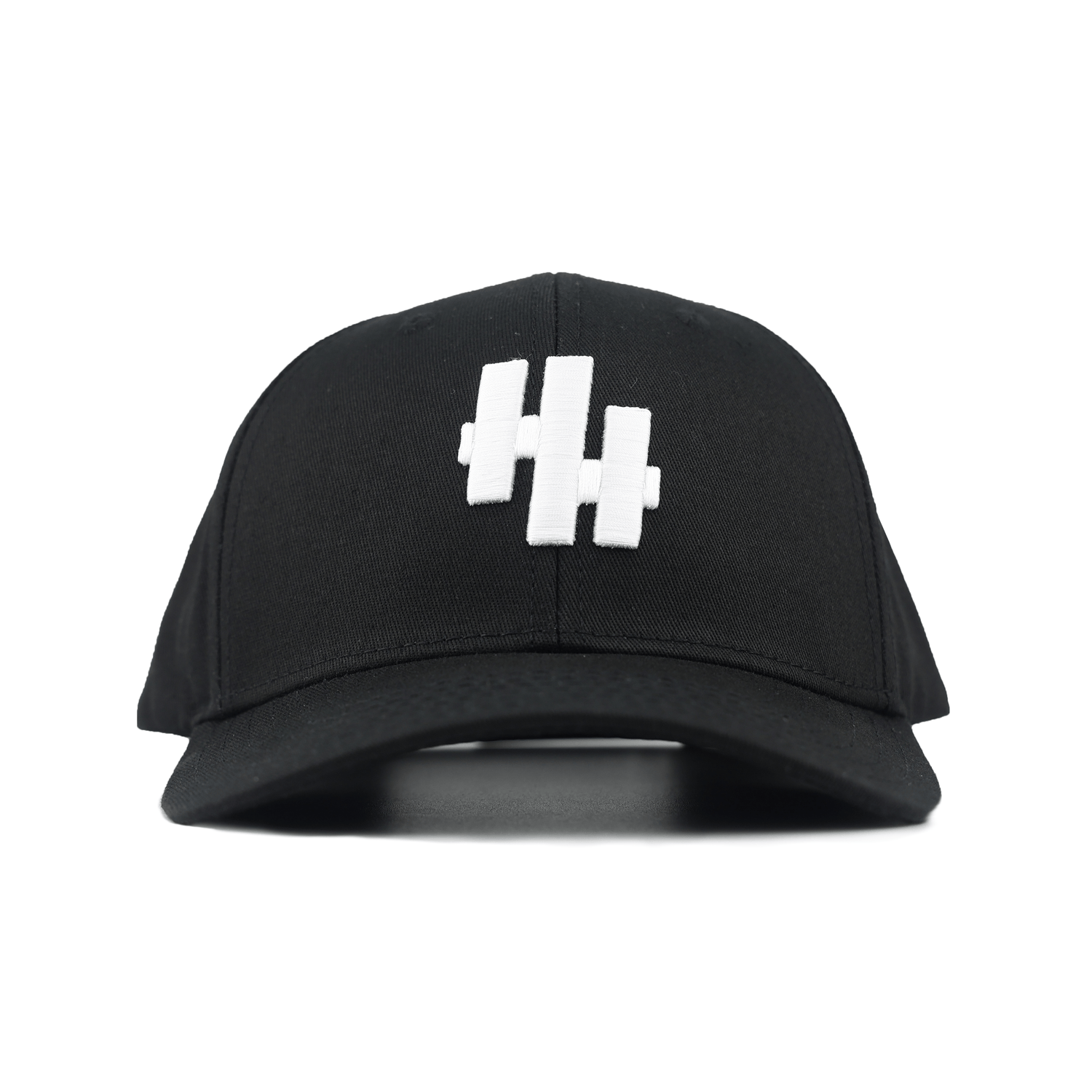 Classic black Hit Hero cap featuring the bold embroidered logo. Designed for athletes and fans of innovation, including the Baseball Thumb Guard with its moldable design for custom fit and protection.