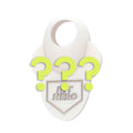 White  mystery hit hero with question marks and 'Hit Hero' logo on a white background