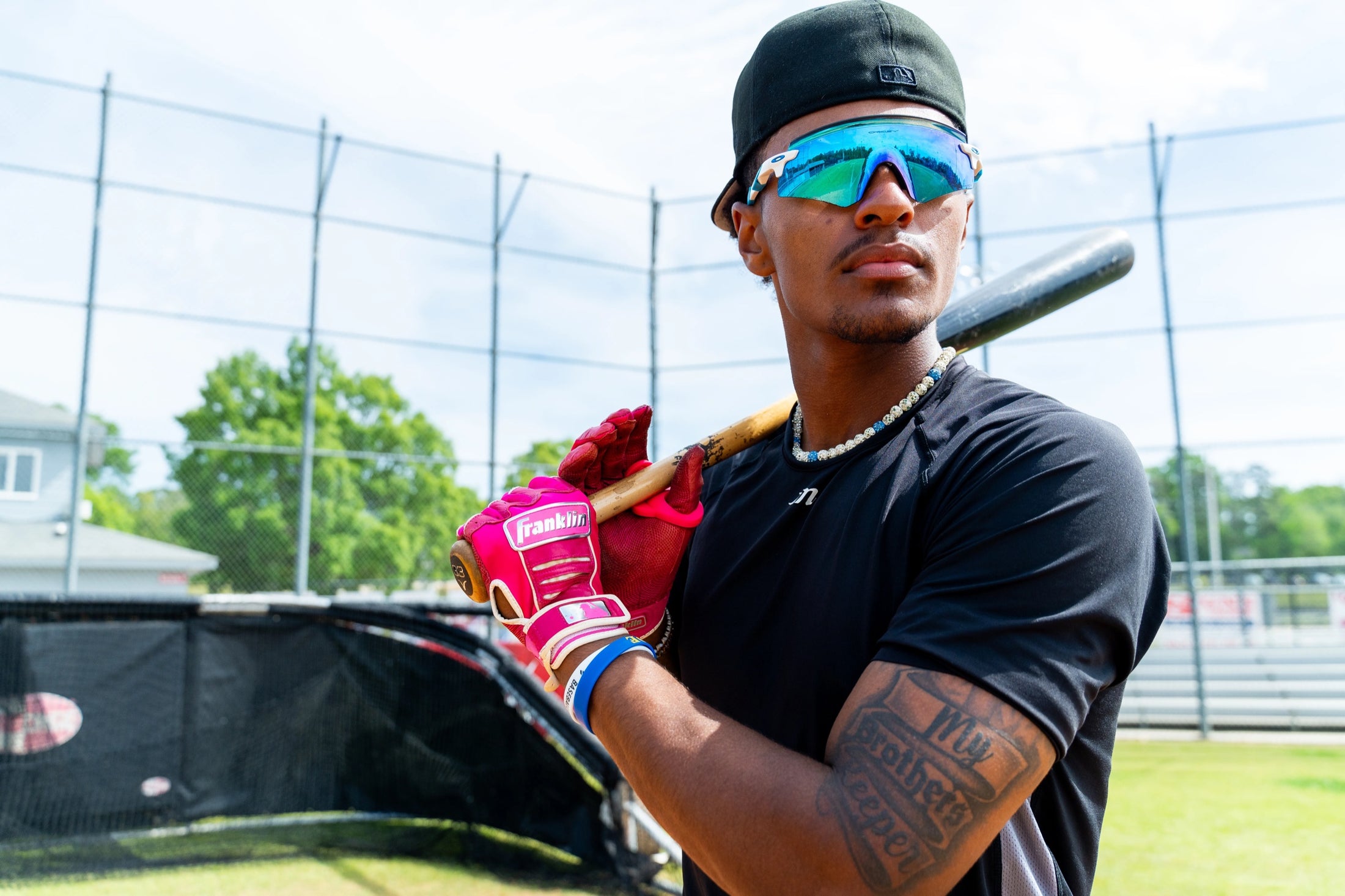 Player portrait in the batting cage