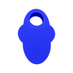 Blue Hit Hero baseball thumb guard, rear view showing the grip texture