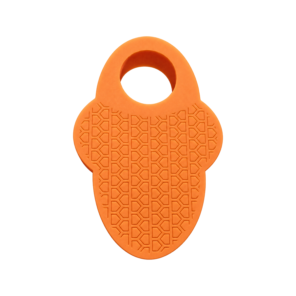 Orangesicle Hit Hero baseball thumb guard, rear view showing the grip texture