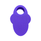 Vibrant Purple Hit Hero baseball thumb guard, rear view showing the grip texture