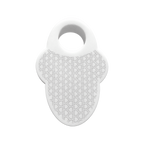 White Hit Hero baseball thumb guard, rear view showing the grip texture